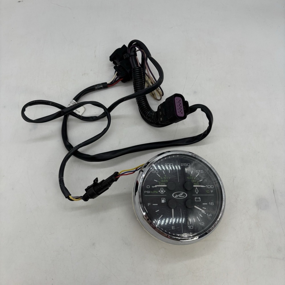 Sea Ray VDO Marine 4-in-1 Gauge N02 069 003 Fuel Oil PSI Temp Voltage 12/24V